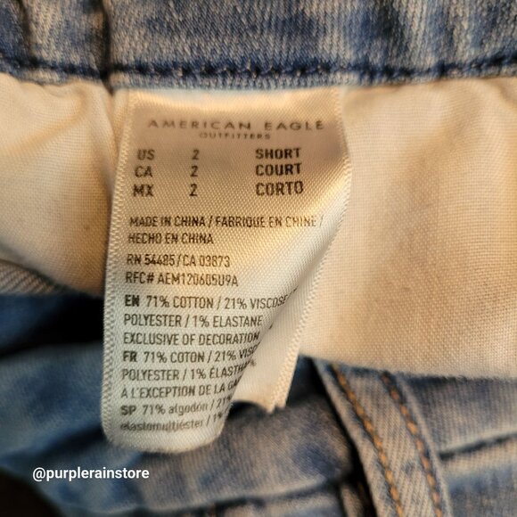 American Eagle Jeans 2 S Curvy Hi Rise Jegging Next Level Stretch Medium Light - Picture 6 of 13